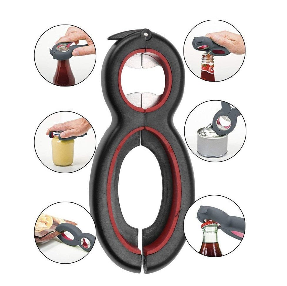 Multifunctional Bottle and Jar Opener Gadget